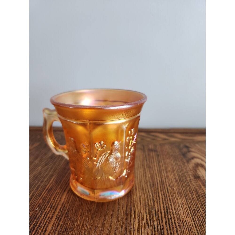 Imperial Glass #670 ROBIN Marigold Carnival Mug